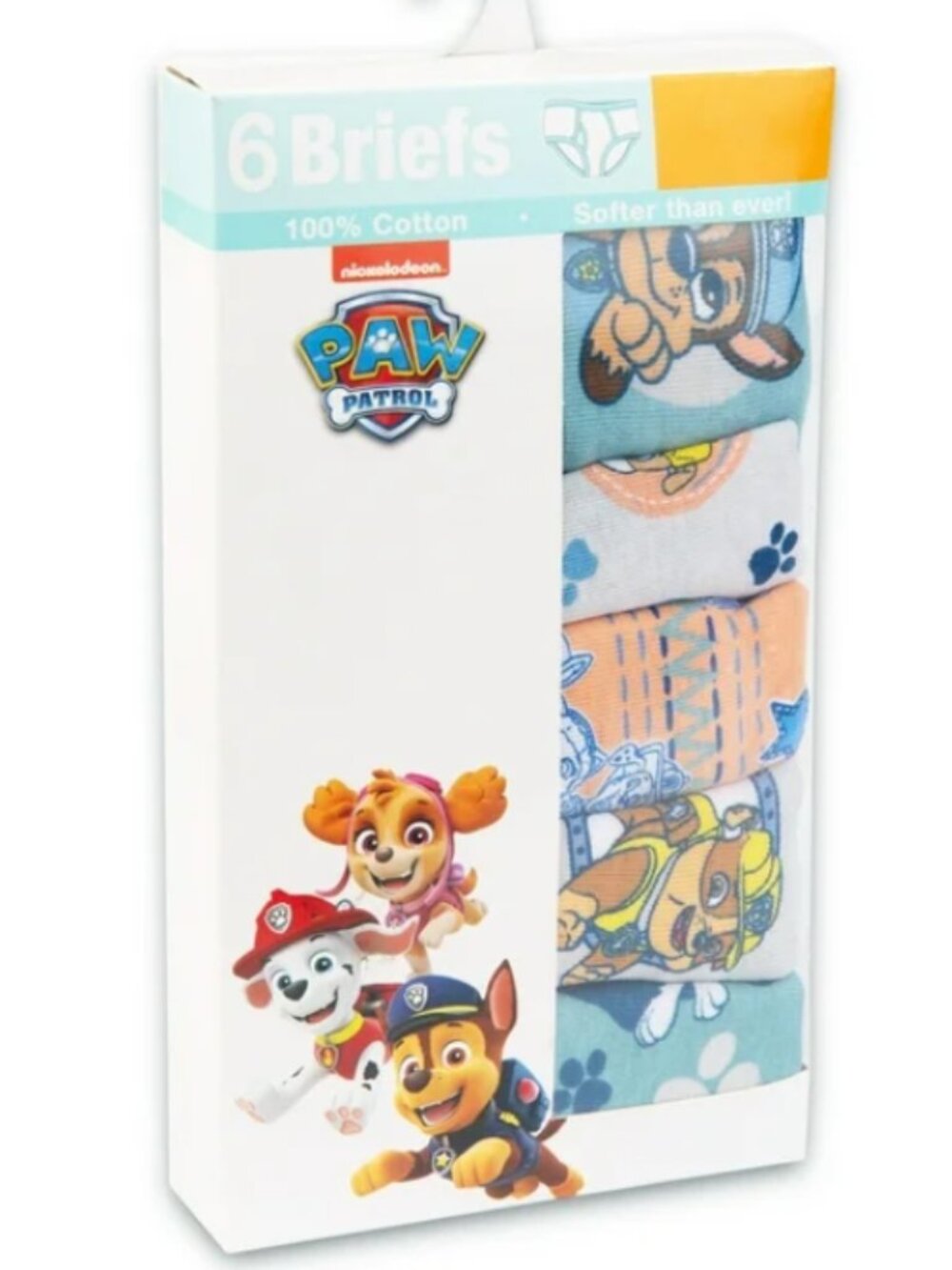 4T Paw Patrol Toddler Boy Briefs 6-Pack